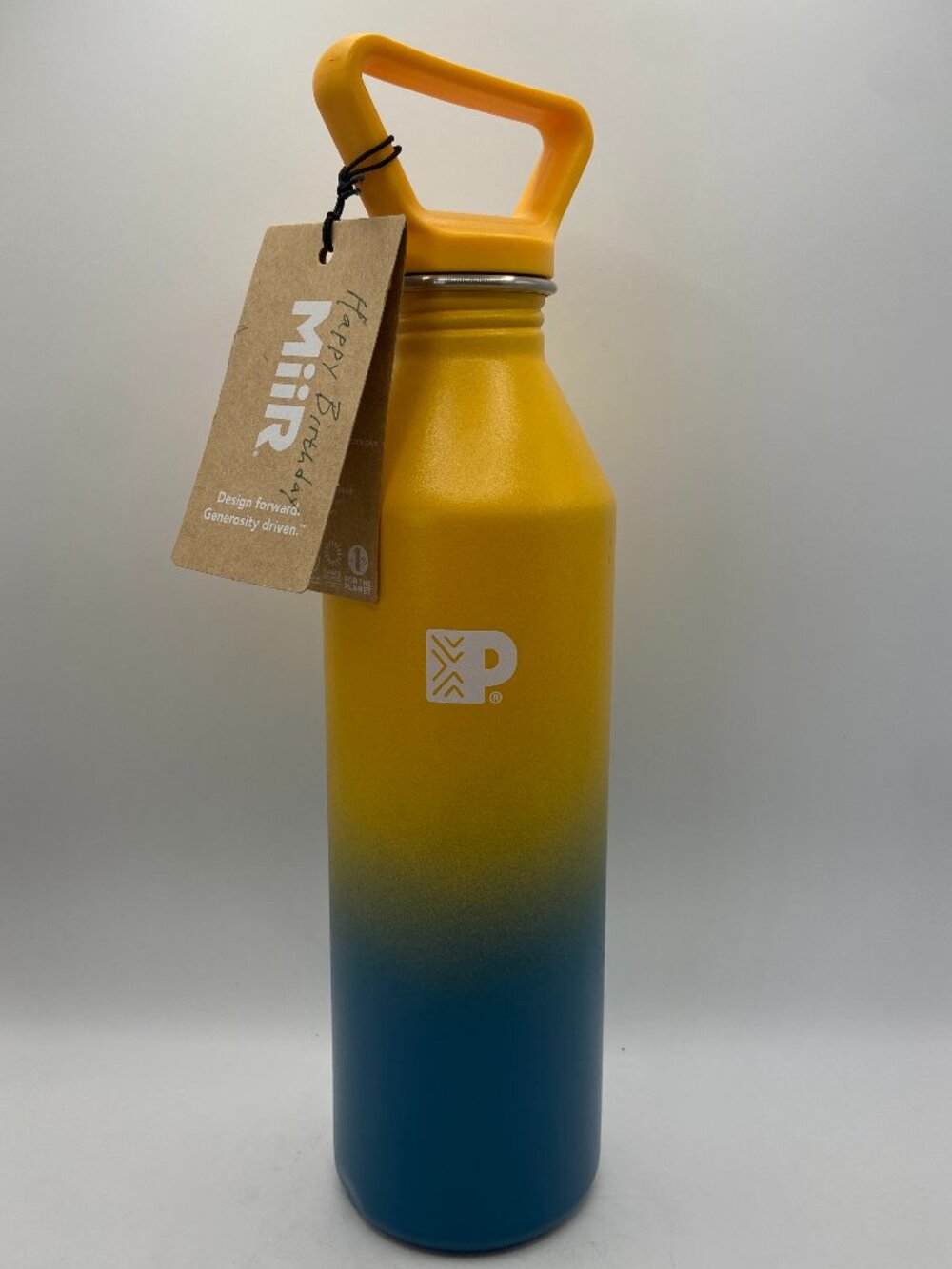 NWT MiiR 27oz Narrow Mouth Stainless Steel Water Bottle - Yellow/Blue Ombre